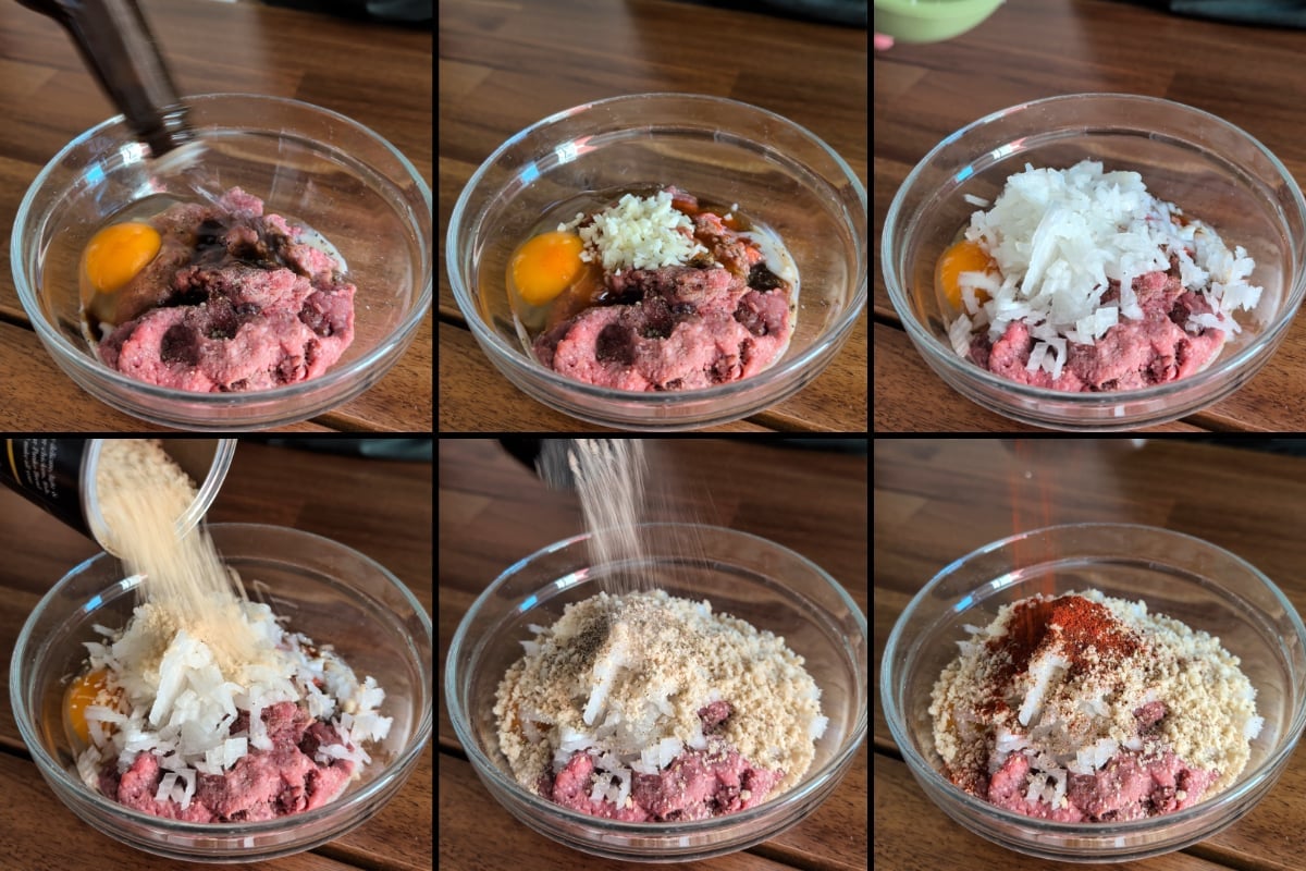 mixing the meatloaf