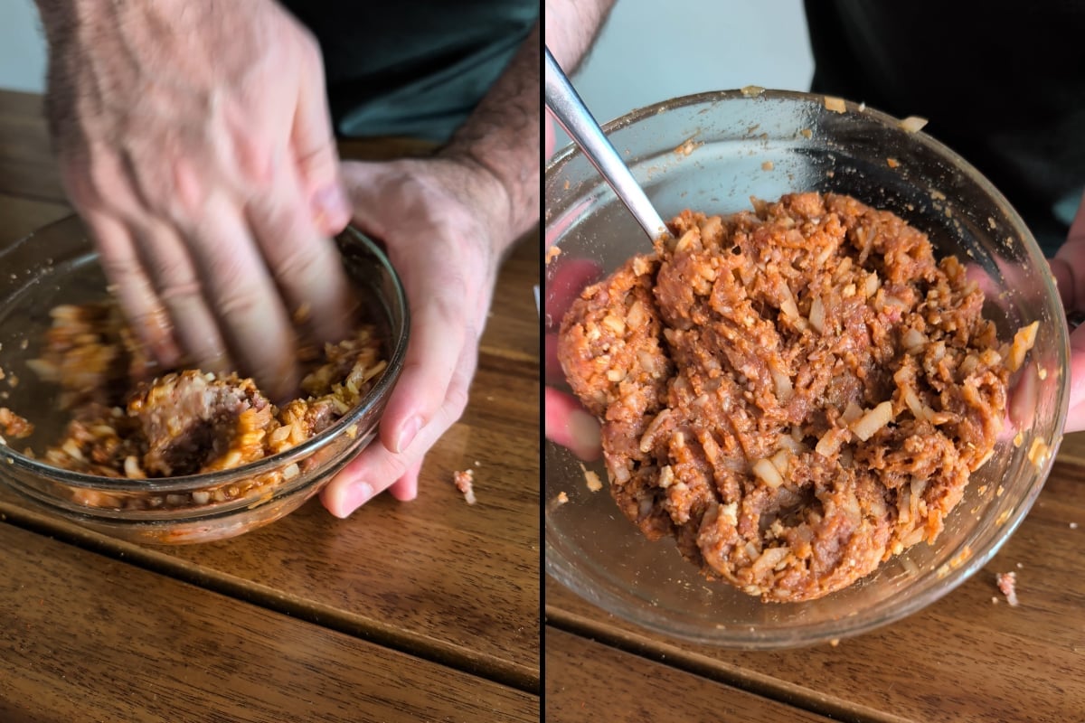 mix with your hands